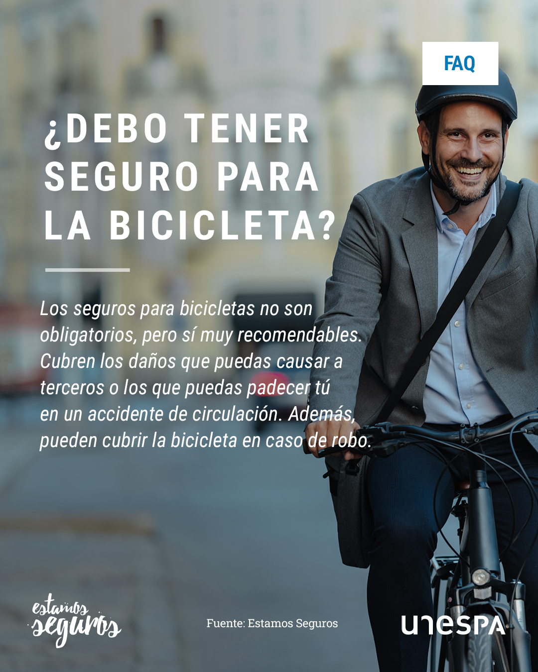 ¿Debo tener seguro para mi bicicleta?
